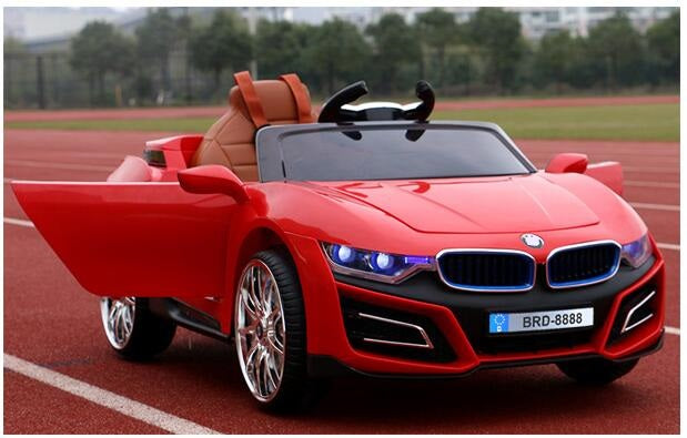 Children's electric car four-wheeled child toy car can take people with swing baby remote control car baby stroller