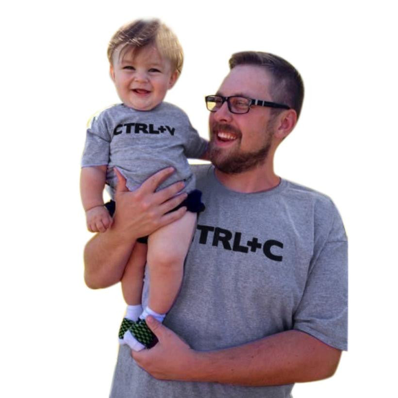 Parenting father son clothes Toddler Infant Baby Kids Girls Boys Letter Printing T-Shirt Top Blouse Clothes Drop ship