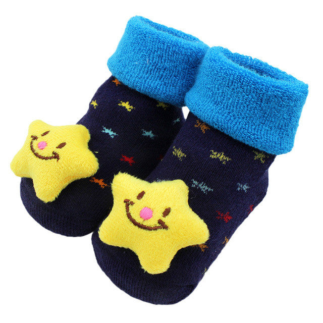 Wholesale Baby Socks Anti-Slip Cotton Newborn Infantil Baby Sock Cartoon Animal Slippers Boots Unisex Boy Girl Socks Rubber Sole