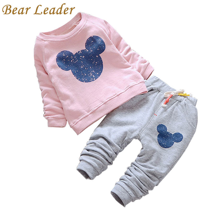 Bear Leader Baby Girl Clothes 2018 Spring Baby Clothing Sets Cartoon Printing Sweatshirts+Casual Pants 2Pcs for Baby Clothes