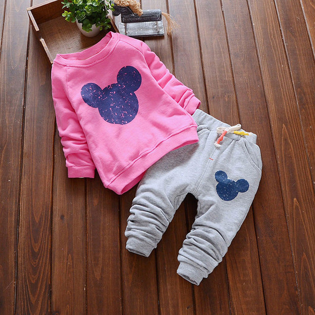 Bear Leader Baby Girl Clothes 2018 Spring Baby Clothing Sets Cartoon Printing Sweatshirts+Casual Pants 2Pcs for Baby Clothes