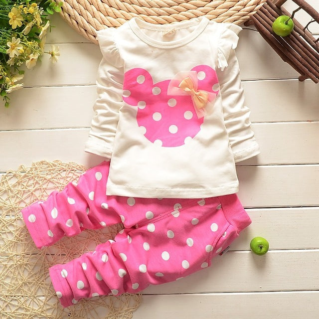 Bear Leader Baby Girl Clothes 2018 Spring Baby Clothing Sets Cartoon Printing Sweatshirts+Casual Pants 2Pcs for Baby Clothes