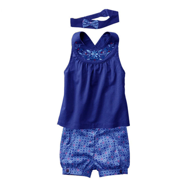 Bear Leader Baby Girls Clothing Sets 2018 New Brand Three Piece Sets Short Pants+Hair Band+Dress Printing Patten For Baby 6-24M