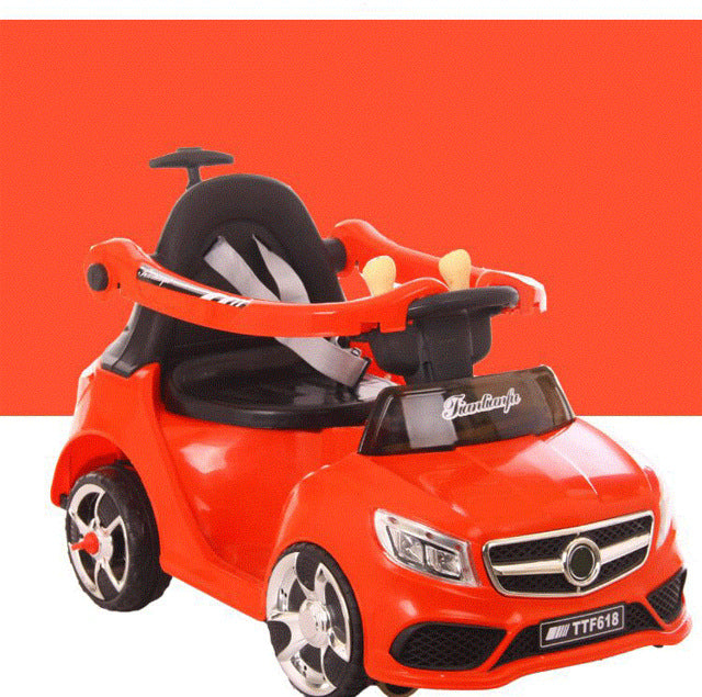 Multifunctional children electric car electric putter combo toy baby hands can take remote control cars