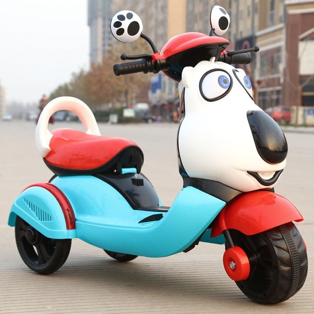 Baby Drive Child Electric Motorcycle Tricycle Battery Car Can Sit On Stroller With Music True Key Start