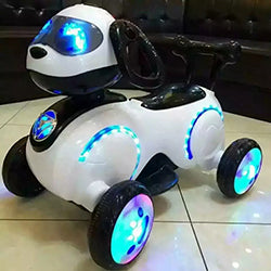 Space dog children's Electric Motorcycle Tricycle Battery Car with Music Kids Ride on Tricycle