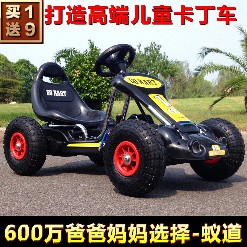 The new Children's electric car stroller ant Road Karting four dual-drive remote control toy car baby child can sit